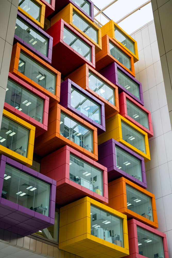 Modern and Colourful buildings dressed with etalbond® ACP